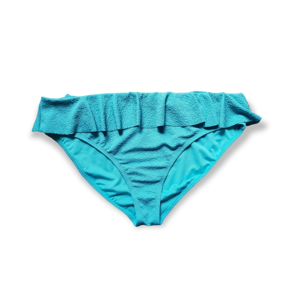 Time and Tru’s Women’s Plus Ruffle High Waist Swim Bottoms 2X